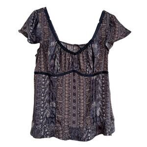 Vintage Y2K Silk Babydoll Top Whimsigoth Fairy Grunge 90s The Limited Large